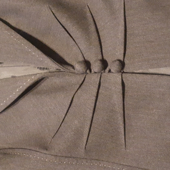 Peter Nygard Charcoal Gray Blazer Jacket Tucks Topstitching Career Professional - Picture 3 of 8